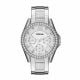 Fossil Women's Riley Silver/Steel Round Stainless Steel Watch - ES3202