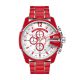 Diesel Men's Mega Chief Chronograph, Red Enamel and Stainless Steel Watch - DZ4638