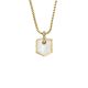 Fossil Women's Heritage Crest Mother of Pearl Gold-Tone Stainless Steel Chain Necklace -  JF04529710