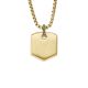 Fossil Men's Heritage Crest Gold-Tone Stainless Steel Chain Necklace -  JF04572710
