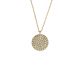 Fossil Women's Sadie Glitz Disc Gold-Tone Stainless Steel Chain Necklace -  JF04544710