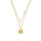 Michael Kors Women's Premium Kors MK Gold-Tone Sterling Silver Multi Strand Necklace -  MKC1630AN710
