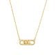 Michael Kors Women's Premium Statement Link Gold Sterling Silver Pendant Necklace -  MKC164200710