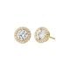 Michael Kors Women's 14k Gold-plated Sterling Silver Cz Halo Studs - MKC1035AN710