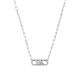 Michael Kors Women's Premium Sterling Silver Pavé Empire Link Pendant Necklace -  MKC1655CZ040