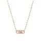 Michael Kors Women's Premium 14K Rose Gold-Plated Sterling Pavé Empire Link Necklace -  MKC1655CZ791