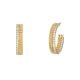 Michael Kors Women's Premium Metallic Muse 14K Gold-Plated Chain Hoop Earrings -  MKJ8279CZ710