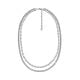 Michael Kors Women's Premium Metallic Muse Platinum-Plated Tennis Layer Necklace - MKJ8276CZ040