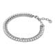 Michael Kors Women's Premium Metallic Muse Platinum-Plated Tennis Layer Bracelet -  MKJ8277CZ040