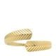 Fossil Women's Harlow Linear Texture Gold-Tone Stainless Steel Wrap Ring -  JF04536710