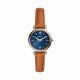 Fossil Women's Carlie Mini Silver Round Leather Watch - ES4701