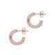 Emporio Armani Women's Rose Gold-Tone Sterling Silver Hoop Earrings, EG3590221