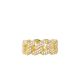 Michael Kors Women's Statement 14k Gold-Plated Sterling Silver Pavé Chain Ring - MKC1429AN71015.5