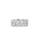 Michael Kors Women's Statement Link Sterling Silver Frozen Pavé Curb Chain Ring - MKC1429AN04016.5