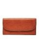 Fossil Cleo Clutch Carryall Wallet Brandy Leather - SWL3089213