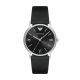 Armani Men's Kappa Silver Round Leather Watch - AR11013