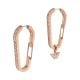 Emporio Armani Rose Gold-Tone Stainless Steel Hoop Earrings - EGS2949221
