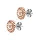 Emporio Armani Women's Rose Gold-Tone Stainless Steel Mother Of Pearl Stud Earrings, EGS3019221