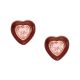 Fossil Women's Sadie Candy Hearts Gold-Tone Brass Stud Earrings - JA7228710