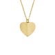 Fossil Women's Harlow Linear Texture Heart Gold-Tone Stainless Steel Pendant Necklace - JF04652710