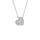 Fossil Women's Sadie Glitz Heart Stainless Steel Pendant Necklace - JF04674040