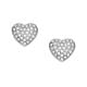Fossil Women's Sadie Glitz Heart Stainless Steel Stud Earrings - JF04676040