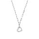 Michael Kors Women's Premium Kors Love Silver-Tone Sterling Silver Chain Necklace -  MKC1647CZ040