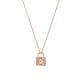 Michael Kors Women's Premium Kors MK Rose Gold-Tone Sterling Silver Pendant Necklace -  MKC1629AN791