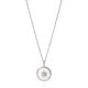 Fossil Women'sVintage Star White Mother Of Pearl Sterling Silver Pendant Necklace -  JFS00502040