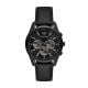 Emporio Armani Chronograph Black Leather Watch - AR11583