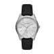 Emporio Armani Automatic Three-Hand Date Black Leather Watch - AR60077