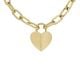 Fossil Women's Harlow Linear Texture Heart Gold-Tone Stainless Steel Pendant Necklace -  JF04656710