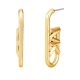 Michael Kors Women's Premium Kors MK Gold-Tone Brass Hoop Earrings -  MKJ8082710