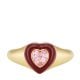 Fossil Women's Sadie Candy Hearts Gold-Tone Brass Center Focal Ring - JA722971014