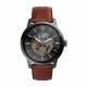 Fossil Men's 48Mm Townsman Smoke Round Leather Watch - ME3181