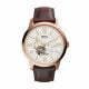 Fossil Men's Townsman Rose Gold Round Leather Watch - ME3105