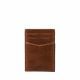 Fossil Men's Andrew Cognac Leather Card Case Wallet - ML4173222