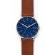 Skagen Men's Signatur Silver Round Leather Watch - SKW6355