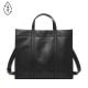 Fossil Women's Carmen Black Leather Shopper Bag - ZB7938001