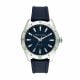 Armani Exchange Men's Enzo Silver Round Silicone Watch - AX1827