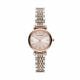 Emporio Armani Women's Gianni T-Bar Rose Gold Round Stainless Steel Watch - AR11223