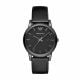 Emporio Armani Men's Luigi Black Round Leather Watch - AR1732