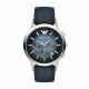 Emporio Armani Men's Renato Silver Round Leather Watch - AR2473