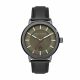 Armani Exchange Men's Maddox Gunmetal Round Leather Watch - AX1473