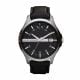 Armani Exchange Men's Hampton Gray Round Leather Watch - AX2101