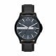 Armani Exchange Men's Hampton Black Round Leather Watch - AX2411