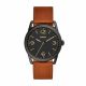 Fossil Men's Ledger Black Round Leather Watch - BQ2305
