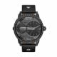 Diesel Men's Mini Daddy Gunmetal Round Leather Watch - DZ7328
