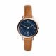 Fossil Women's Jacqueline Silver Round Leather Watch - ES4274