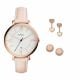 Fossil Women's Jacqueline Rose Gold Round Leather Watch - ES4202SET